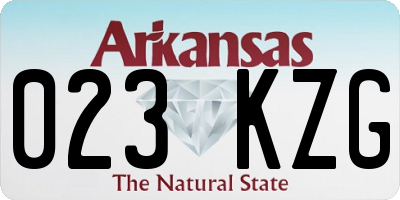 AR license plate 023KZG