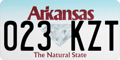 AR license plate 023KZT