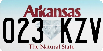 AR license plate 023KZV