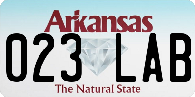 AR license plate 023LAB