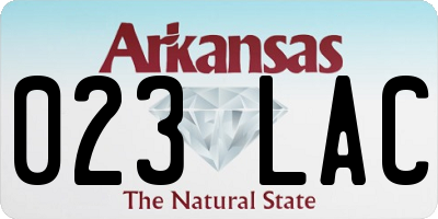 AR license plate 023LAC