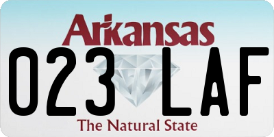 AR license plate 023LAF
