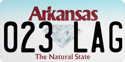 AR license plate 023LAG
