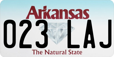 AR license plate 023LAJ