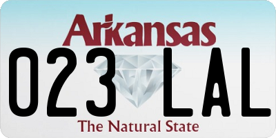 AR license plate 023LAL