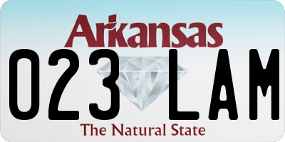 AR license plate 023LAM
