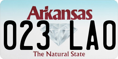 AR license plate 023LAO