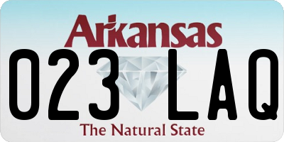 AR license plate 023LAQ