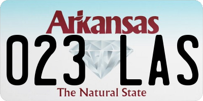 AR license plate 023LAS