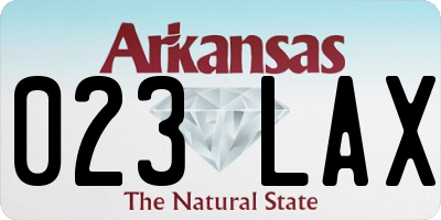 AR license plate 023LAX