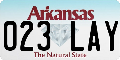 AR license plate 023LAY