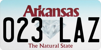 AR license plate 023LAZ
