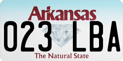 AR license plate 023LBA