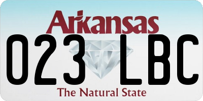 AR license plate 023LBC
