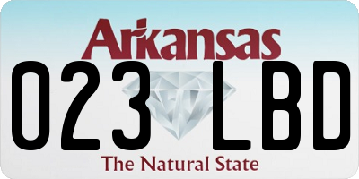 AR license plate 023LBD