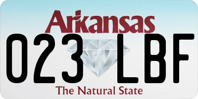 AR license plate 023LBF