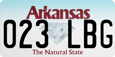 AR license plate 023LBG