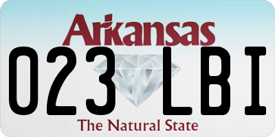 AR license plate 023LBI