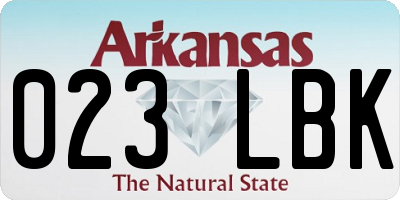 AR license plate 023LBK