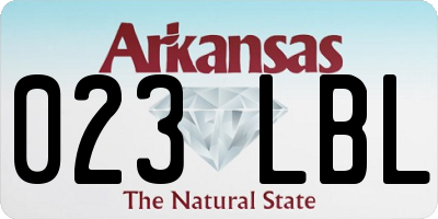 AR license plate 023LBL