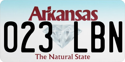 AR license plate 023LBN
