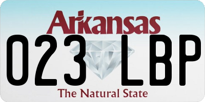 AR license plate 023LBP
