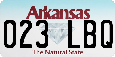AR license plate 023LBQ
