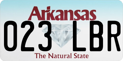 AR license plate 023LBR