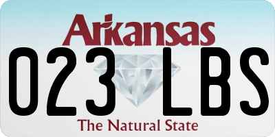 AR license plate 023LBS
