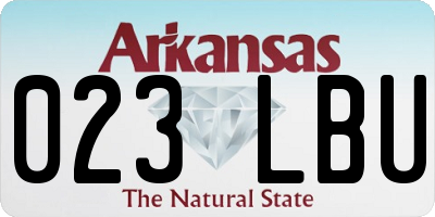 AR license plate 023LBU
