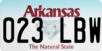 AR license plate 023LBW