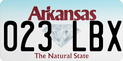 AR license plate 023LBX