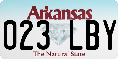 AR license plate 023LBY