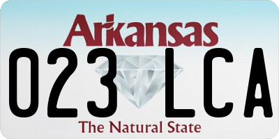 AR license plate 023LCA