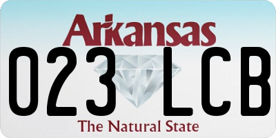 AR license plate 023LCB