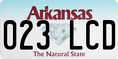 AR license plate 023LCD