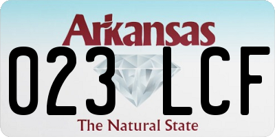 AR license plate 023LCF