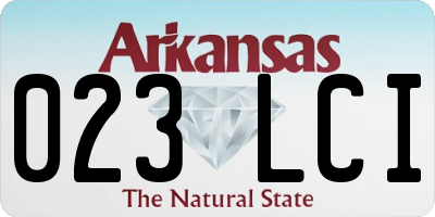 AR license plate 023LCI
