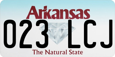 AR license plate 023LCJ