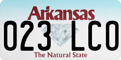 AR license plate 023LCO