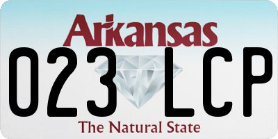 AR license plate 023LCP