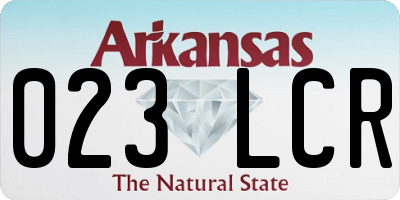 AR license plate 023LCR