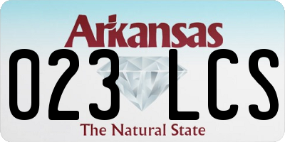 AR license plate 023LCS