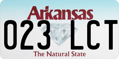 AR license plate 023LCT
