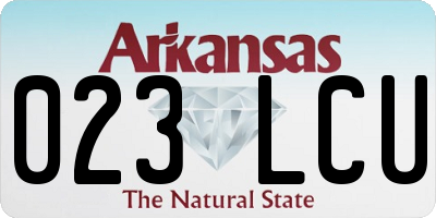 AR license plate 023LCU