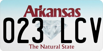 AR license plate 023LCV