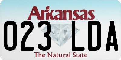 AR license plate 023LDA