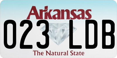 AR license plate 023LDB