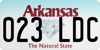AR license plate 023LDC