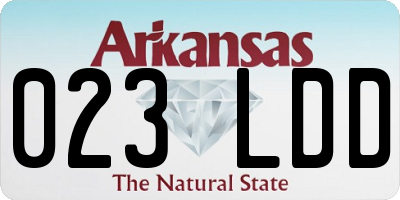 AR license plate 023LDD
